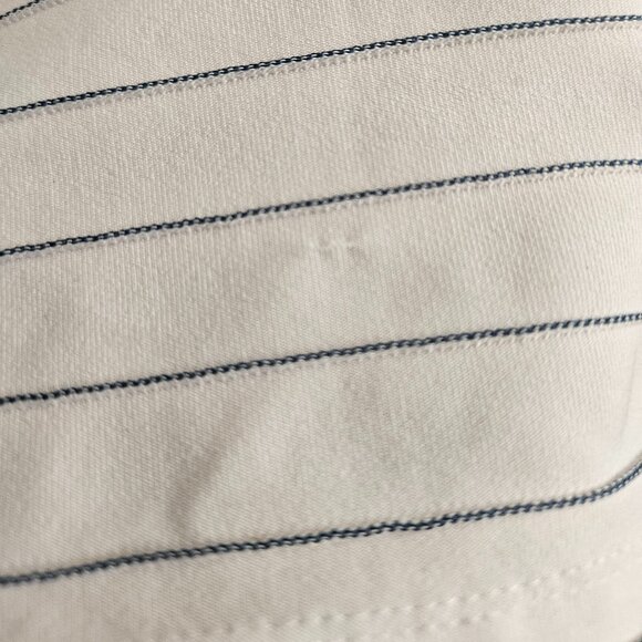 White Striped Men's WeirGolf Short Sleeve Polo with buttons size‎ S - Picture 8 of 9